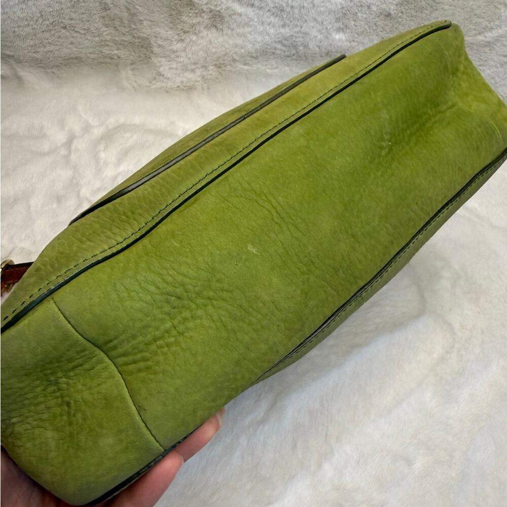 RARE y2k COACH 8A54 Chelsea Hobo Turnlock Nubuc Green Shoulder Bag - Picture 4 of 12